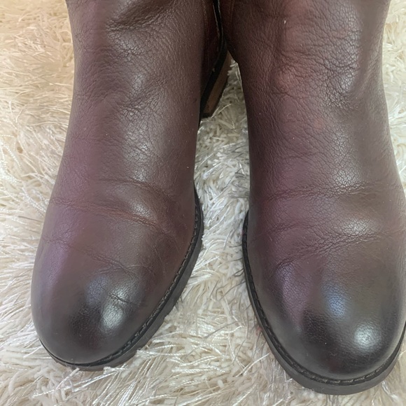 Cole Haan Isabel Stretch Leather Chestnut Brown Riding Knee High Boots - Picture 9 of 13